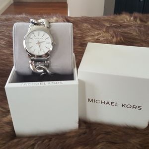 Michael Kors women's silver tone bracelet watch